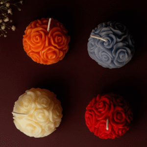 Hand-poured rose flower candles, scented and decorative, perfect for home decoration and festivals.