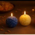 Hand-poured rose flower candles, scented and decorative, perfect for home decoration and festivals.