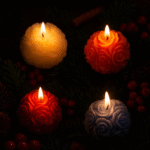 Hand-poured rose flower candles, scented and decorative, perfect for home decoration and festivals.